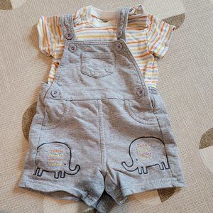 Baby Boy Two Piece t-shirt and overalls
